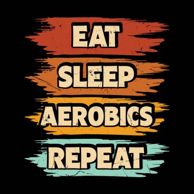 Uyku Aerobiği Ye Komik Aerobik Eğitmeni Klasik Aerobik Eğitim Tişörtü Tasarımı