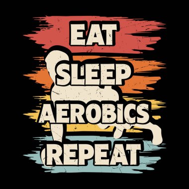 Uyku Aerobiği Ye Komik Aerobik Eğitmeni Klasik Aerobik Eğitim Tişörtü Tasarımı