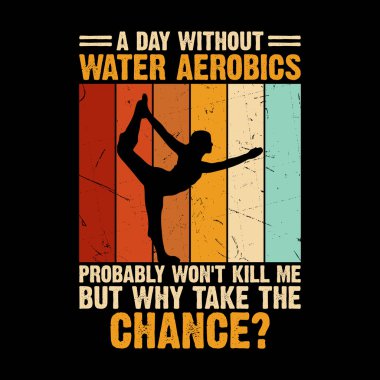 Komik Aerobik Eğitmeni Klasik Aerobik Eğitim Tişörtü Tasarımı