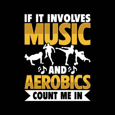Music Lover Funny Aerobik Eğitmeni Vintage Aerobik Eğitim Tişörtü Tasarımı