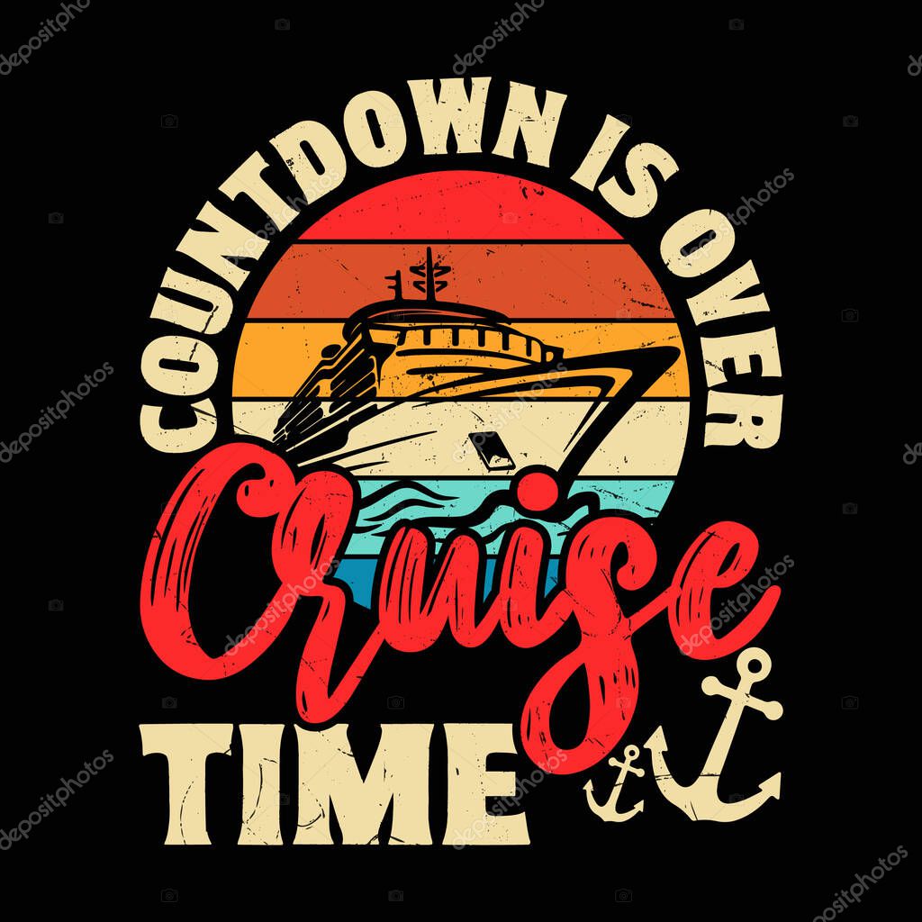 Retro Vintage Family Cruise T-Shirt Design