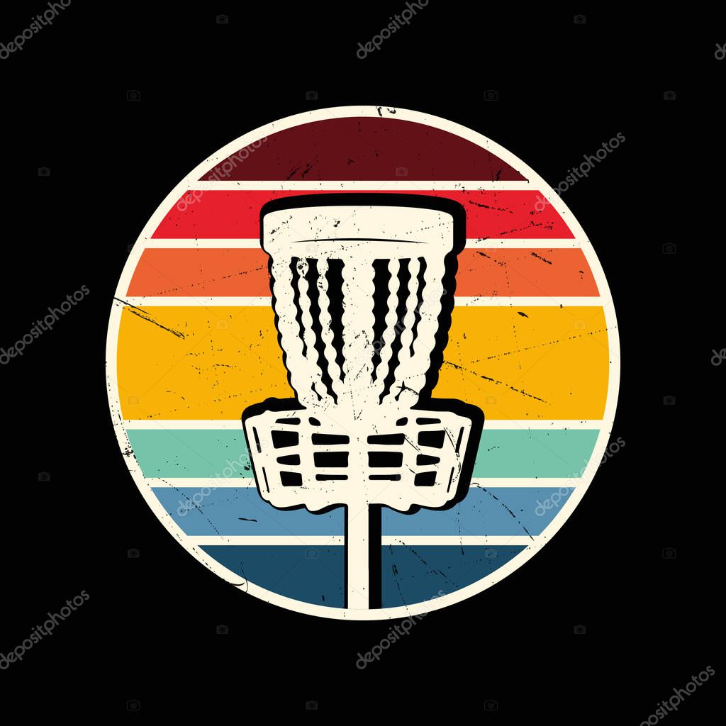 Retro Vintage Disc Golf T-shirt Design
