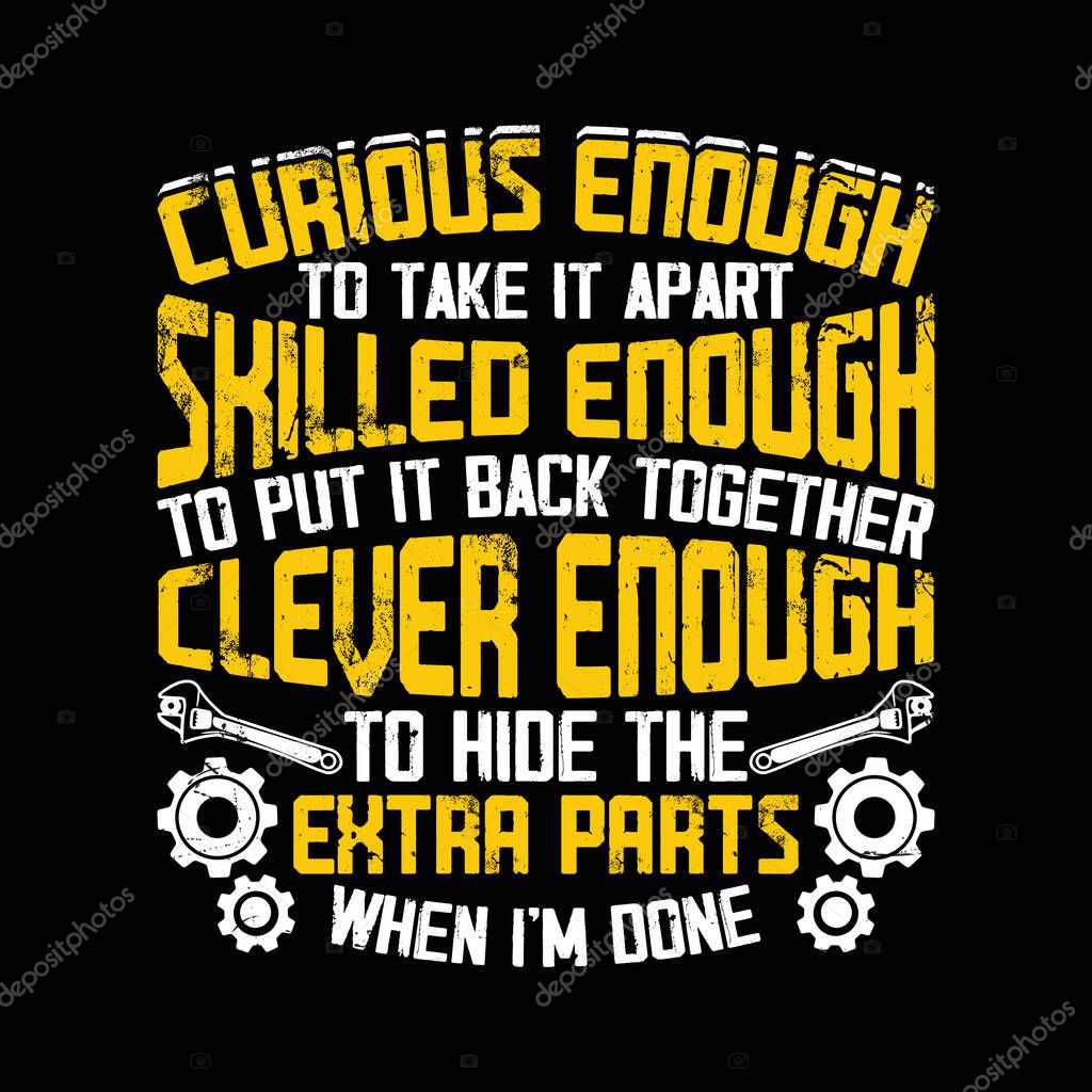 Funny Mechanic Technician T-shirt Design