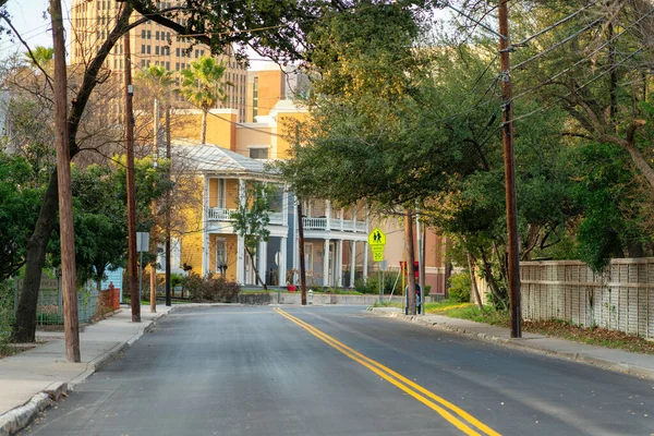 City Streets Downtown San Antonio Residential Historic Districts Alimo House — Foto de Stock