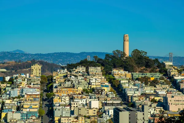 Cityscpae Historických Okresech Centru San Francisca Kalifornie Řadami Nebo Domy — Stock fotografie
