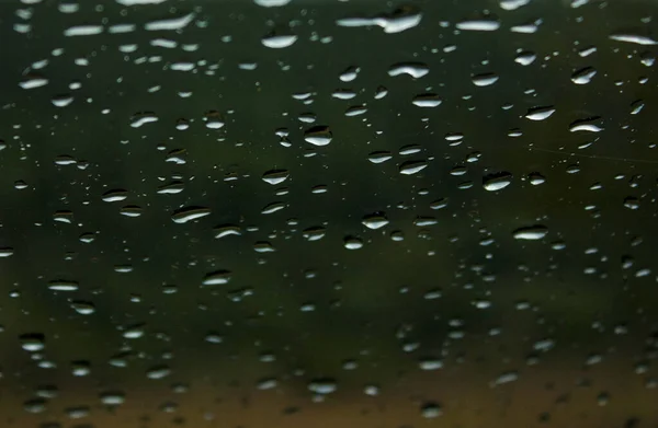 Regentropfen Auf Das Fenster — Stockfoto