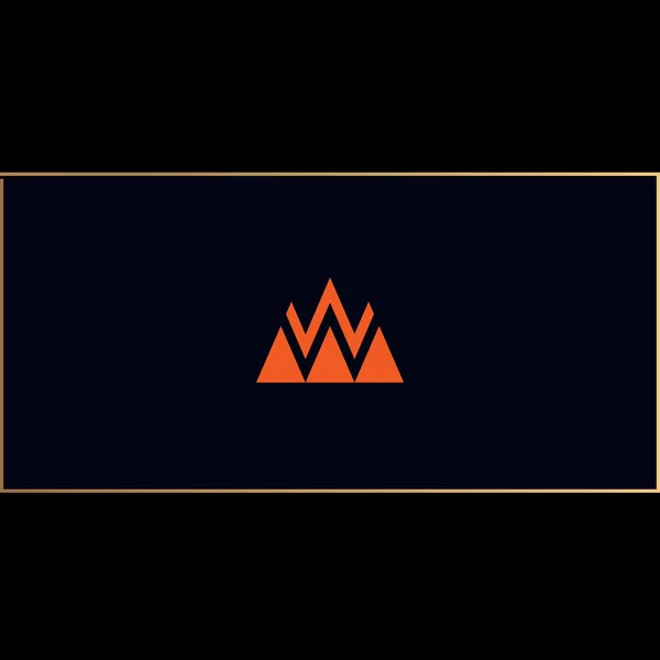Buchstabe Mountain Logo Design — Stockvektor