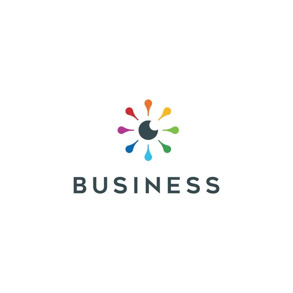 Colorful Digital Eye Logo Tervezés — Stock Vector