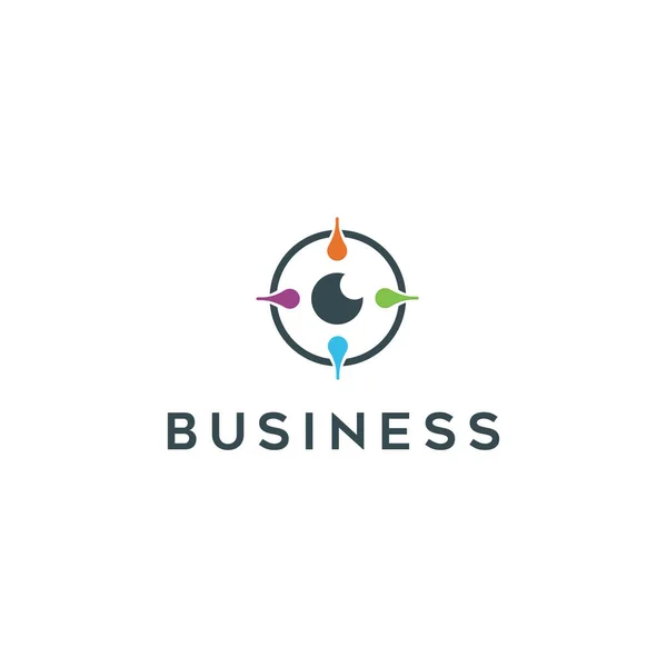 Compass Digital Media Logo Design — Vettoriale Stock