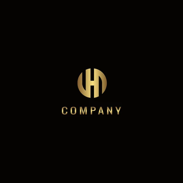 Altın Harfli Logosu Design — Stok Vektör