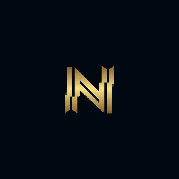 Goldener Letter Logo Design — Stockvektor