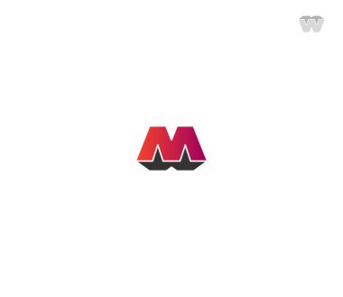 initials letter m star flag sign vector logo template image clipart