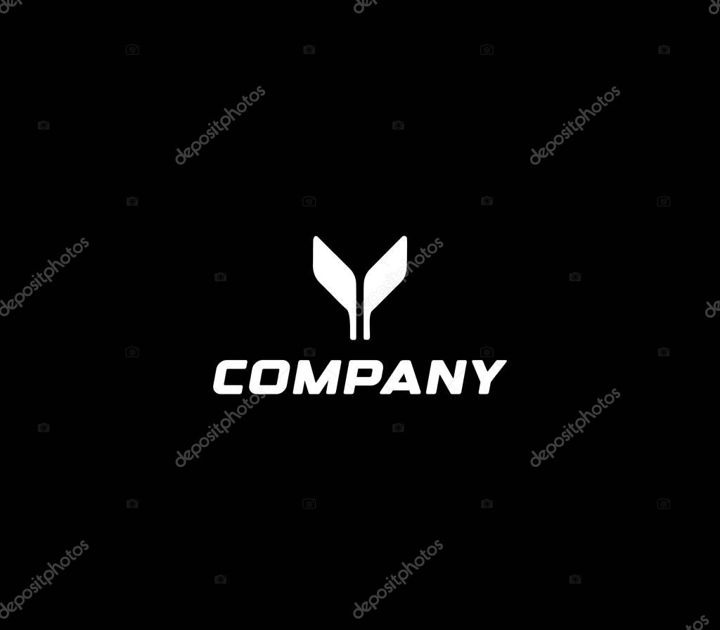 Letter Y or V logo icon design template elements. Usable for Branding and Business Logos.