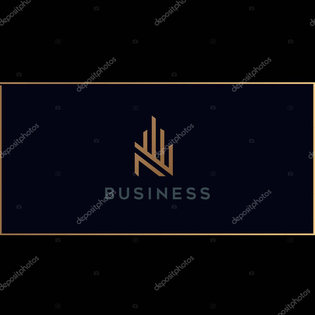 Letter N Real Estate Buildings Logo in Linear Style, Sleek and Modern Design, Perfect for Real Estate Branding, Professional Use, and Architectural Applications.