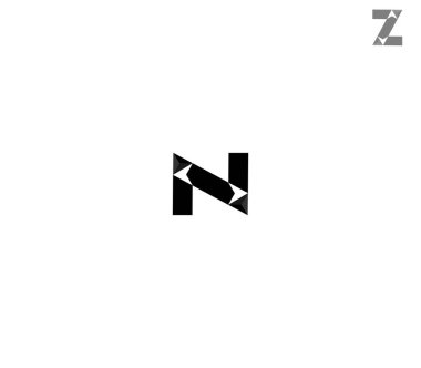 Oklu Geometrik Harf N veya Z Logo Tasarımı.