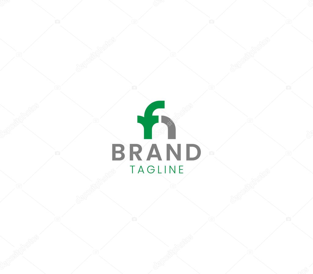 Minimalist FN or FR Logo, Lowercase Letters Modern Typography Brand Identity.