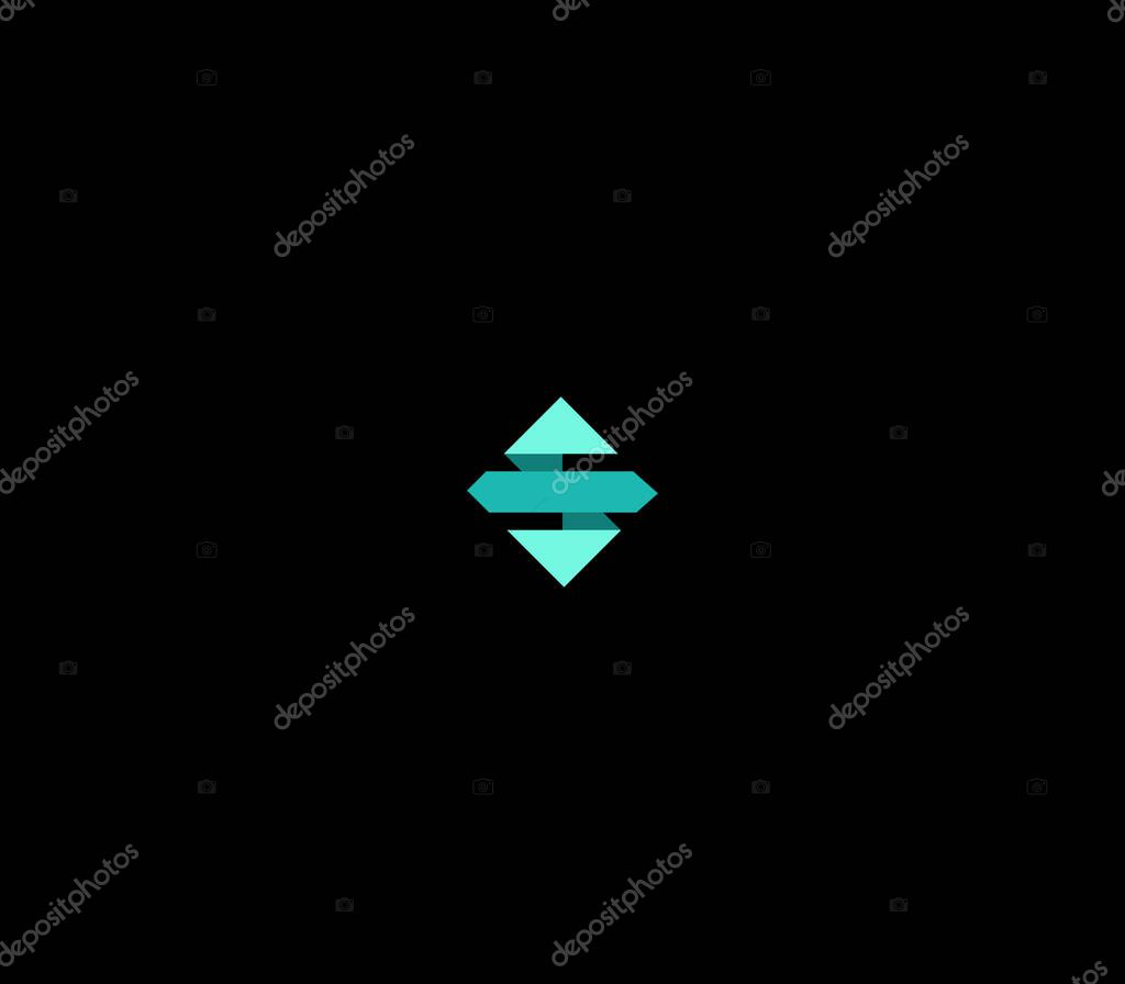 Rectangular Letter S Logo Design with Black Background.