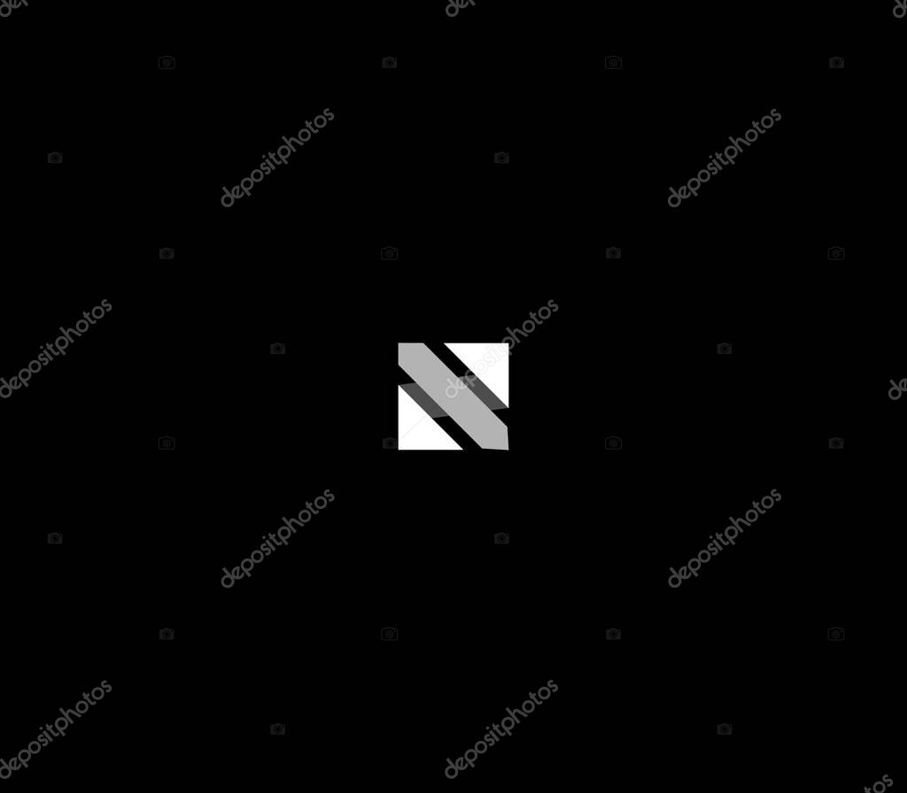 Overlapping Letters XZ or NX or SX Rectangular Monogram with Black Background.
