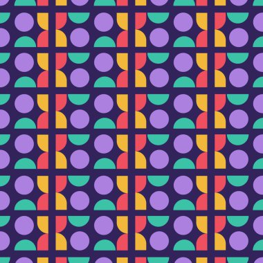 Retro Geometrik Blok Kalıbı Arkaplanı.