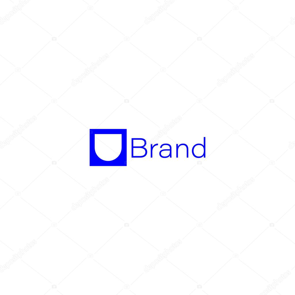 Letter U Square Monogram, useful for banking or Finance Brand's Use.