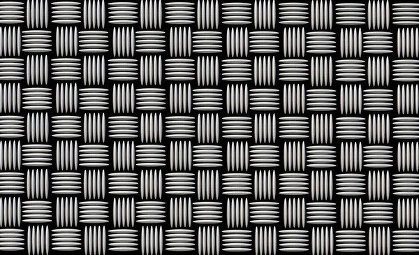 黑色表面工业走廊上不锈钢金属板表面铝金刚石图案5条线 — 图库照片
