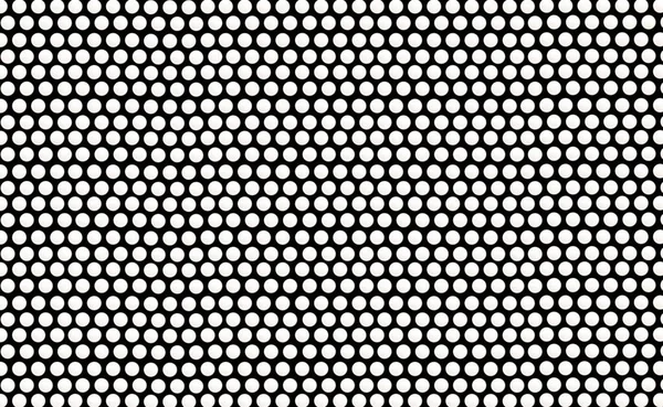 白圆网孔透平钢丝网背景 黑色背景图解 圆形孔的黑色钢丝网 — 图库照片