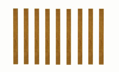 Ahşap çit beyaz arkaplan bir sahne çizimi için izole edilebilir. tasarım ve dekorasyon