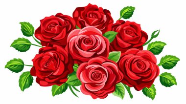 Kırmızı Gül Beyaz Arkaplan Duvar Kağıdı Vektörü Dosyası