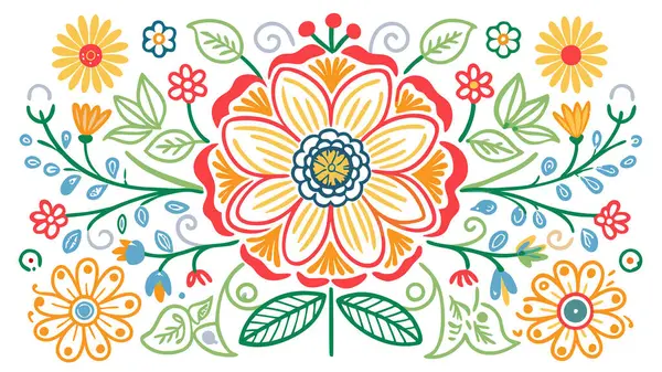 Kart için çiçek tasarımı ögeleri