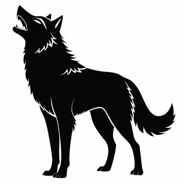 Sibirya Husky Köpek Başı Şekil Vektörü İllüstrasyonu