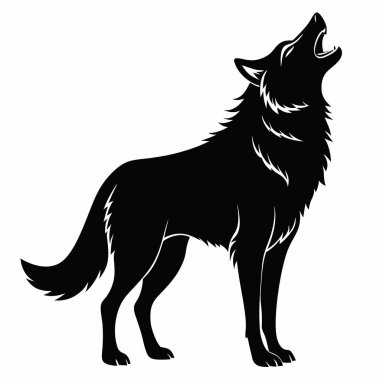 Sibirya Husky Köpek Başı Şekil Vektörü İllüstrasyonu