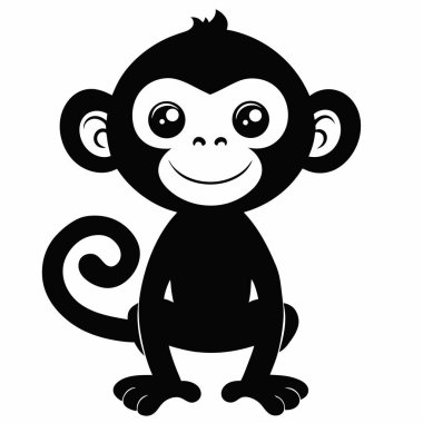 siyah maymun çizgi film karakteri.