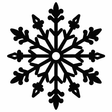 Kar Tanesi ikonu. Noel ve yeni yıl vektör ikonu. Beyaz arka planda kış mevsimi izole
