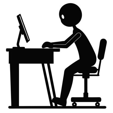 Ofis masasında çalışan bir iş adamı.