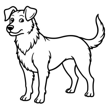 köpek renklendirme sayfası vektörü