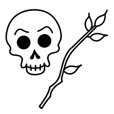 Yapraklı ölü kafatası