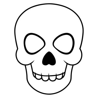İnsan kafatası simgesi, basit tarzı