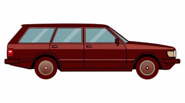 Araba simgeleri, vektör, düz çizgi film arabaları ve ulaşım. Arabalar, kamyonlar, kargo kamyonları, off-road, otobüsler, spor arabalar, kamyonetler. İllüstrasyon, endüstri, bilgi, izole