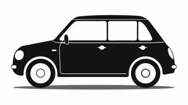 Araba silueti Carvector düz çizgi film arabaları ve ulaşım illüstrasyonu beyaz arka plan