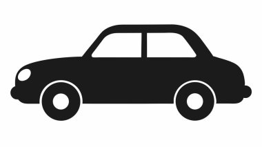 Araba silueti Carvector düz çizgi film arabaları ve ulaşım illüstrasyonu beyaz arka plan