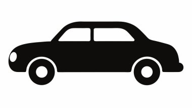 Araba silueti Carvector düz çizgi film arabaları ve ulaşım illüstrasyonu beyaz arka plan