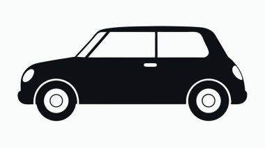 Araba silueti Carvector düz çizgi film arabaları ve ulaşım illüstrasyonu beyaz arka plan