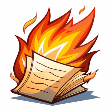 Yazdırma kitabı beyaz bir arkaplanda izole edilmiş. Vektör çizgi film illüstrasyonu.