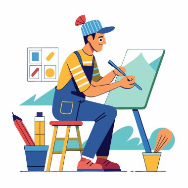 Sanatçı el yapımı, el yapımı, el yapımı ve organik işler İlham Verici Vektörü