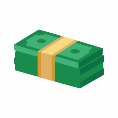 100 Dolarlık deste dolar ikonu izometrik 
