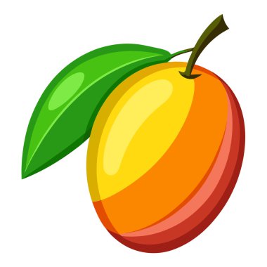 vektör izole mango meyvesi