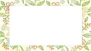 Ortasında kare olan fotoğraf çerçevesi ve dekorasyon fotoğrafları için çiçek arkaplanı..