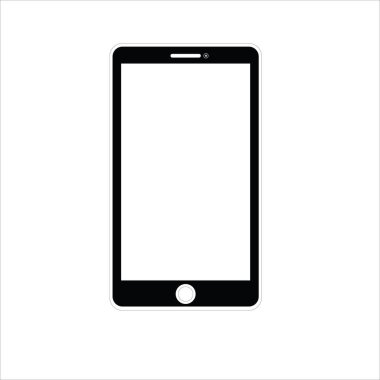 smartphone Mobile phone, blank white screen, thin black border front camera, scene composition