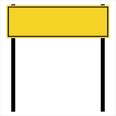 İleti Vektörü dosyası için dikdörtgen uyarı işareti boş alan sarı arkaplan.