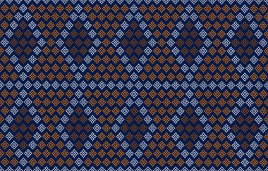 Vektör dosyasının yazdırılması için değişken mavi arkaplan renklerine sahip kare kumaş deseni tasarımı